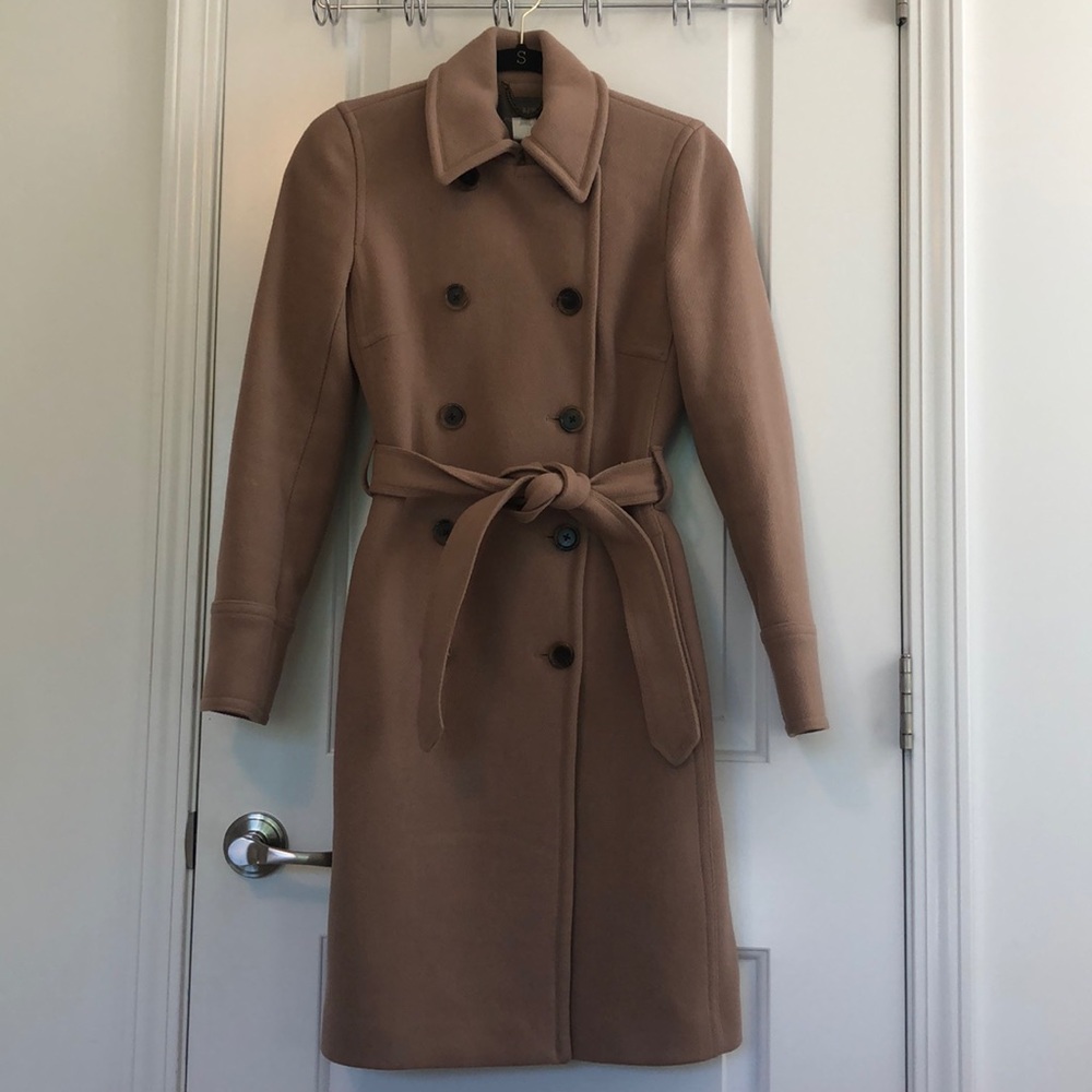 J Crew Camel Stadium Cloth Boulevard Wool Coat- 6
